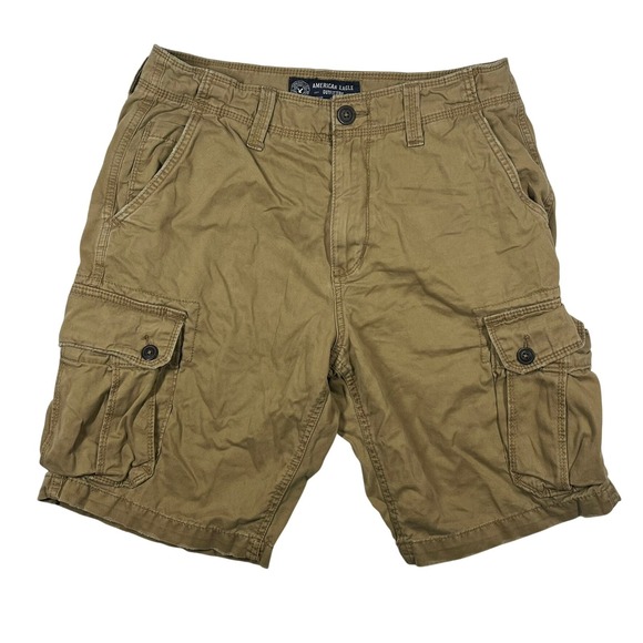 American Eagle Outfitters Other - American Eagle Classic Fit Cargo Shorts Mens 32 Khaki Tan Cotton Utility 10"